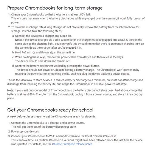 Chromebook Storage